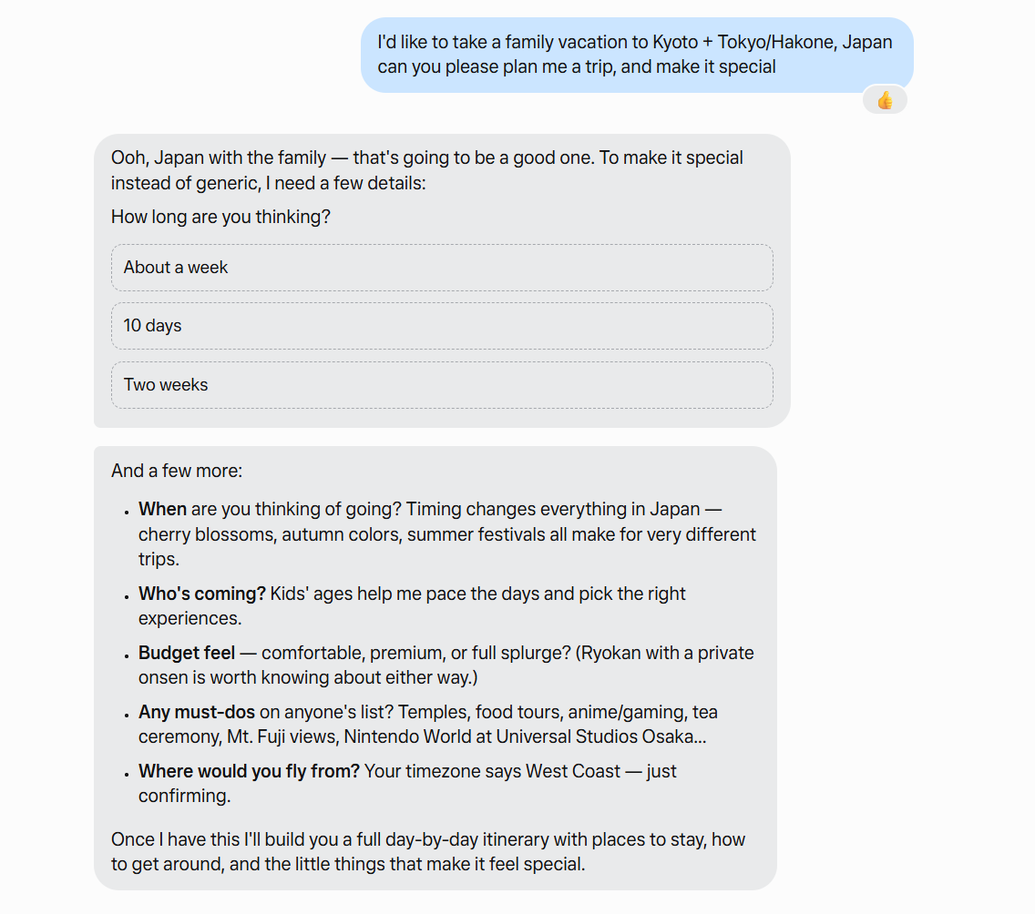 Step 1 · The ask